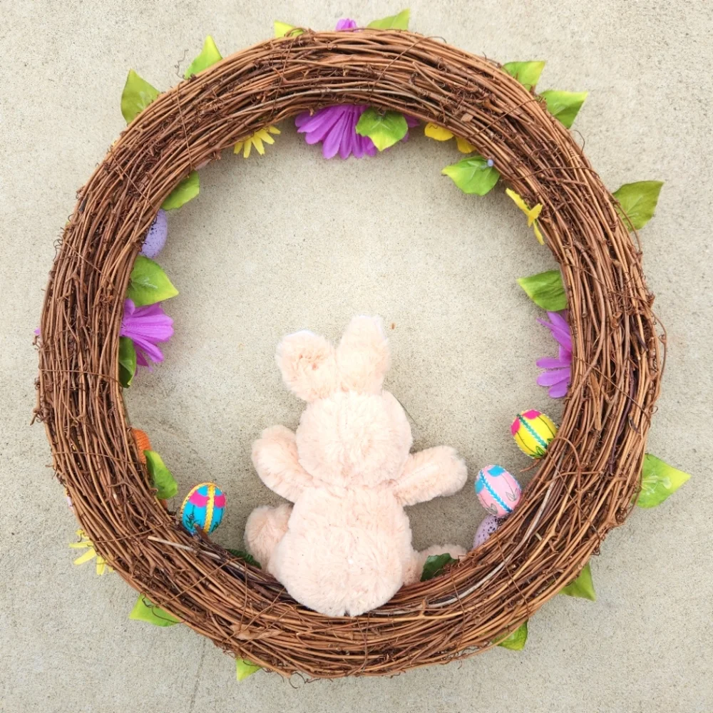 Easter Bunny Egg Shaped Wreath